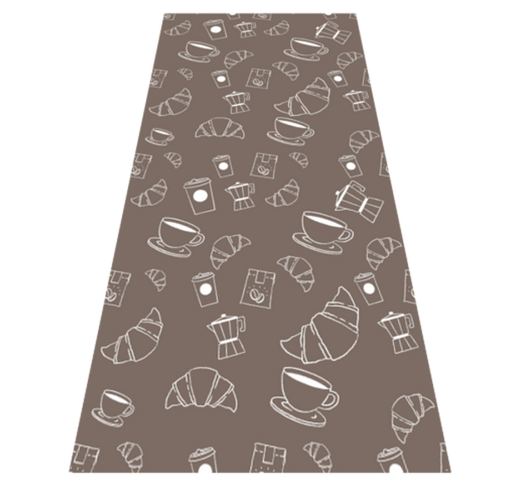 Vinyl tapijt keuken croissant café patron - TenStickers