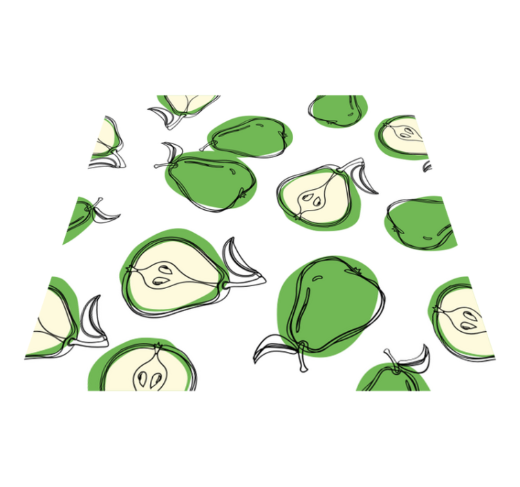 Vinyl tapijt keuken peren keukenstickers tegels - TenStickers