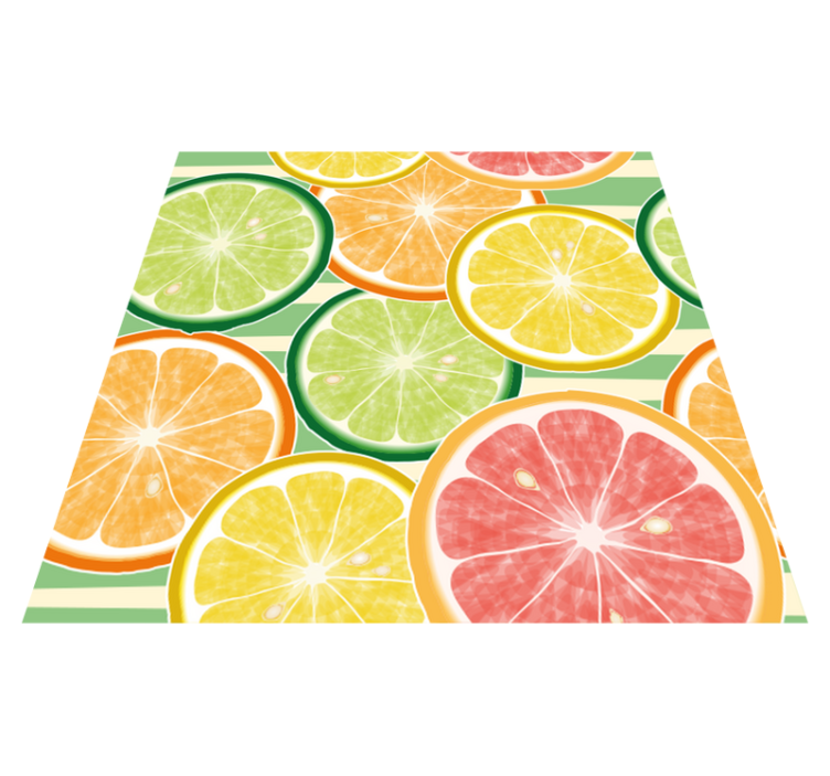 Vinyl tapijt keuken keukentegelstickers citrus - TenStickers