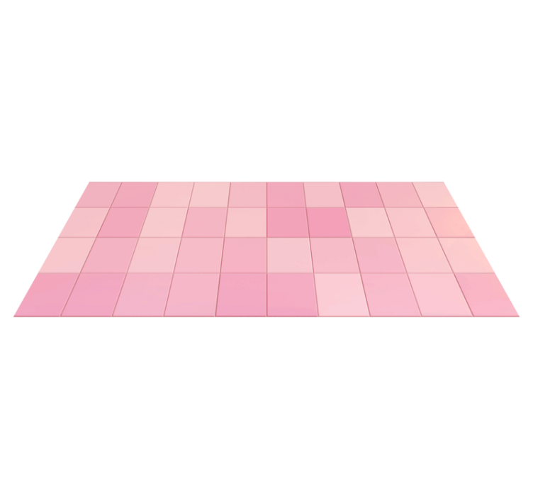 Vinyl tapijt keuken roze vierkante tegels - TenStickers