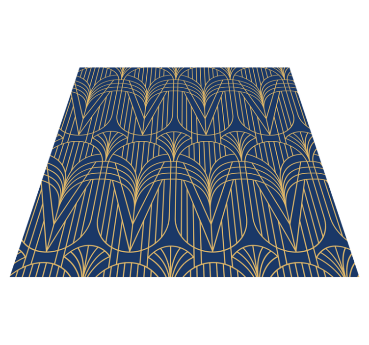 Vinyl tapijt keuken art deco patroon met gouden details - TenStickers