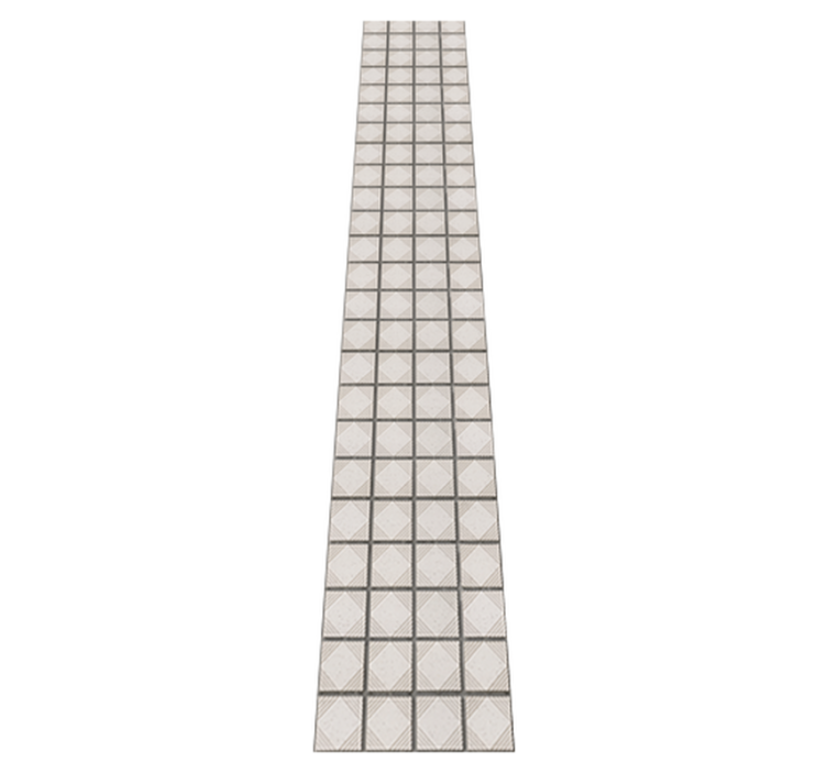 Vinyl tapijt keuken witte minimalistische abstracte tegels - TenStickers