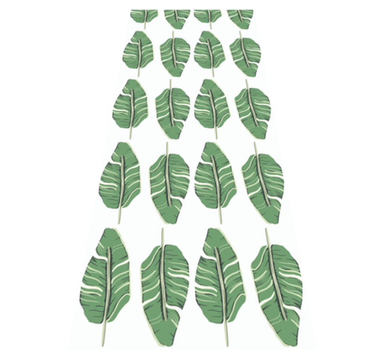 Vinyl tapijt slaapkamer nordic stijl groen bladpatroon - TenStickers