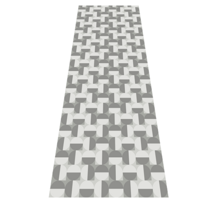 Vinyl tapijt slaapkamer nordic stijl grijs cirkelpatroon - TenStickers