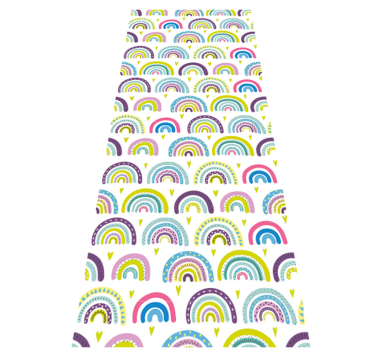 Vinyl tapijt slaapkamer kleurrijk abstract regenboogpatroon - TenStickers