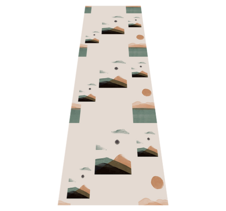 Vinyl tapijt kantoor abstract bergen - TenStickers