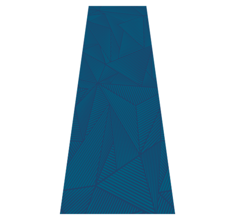 Vinyl tapijt kantoor blauw geometrisch eenvoudig patroon - TenStickers
