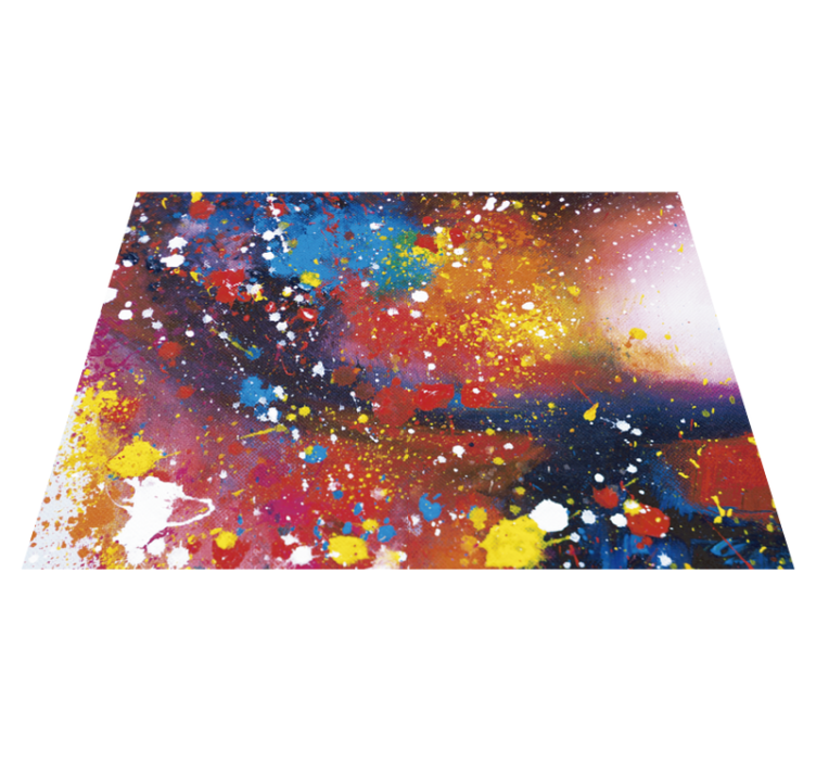 Abstract verf spetters modern vinyl vloerkleed - TenStickers