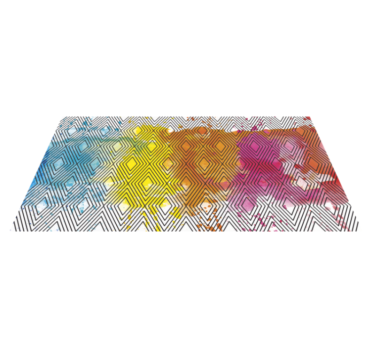 Veelkleurig geometrisch patroon Modern vinyl vloerkleed - TenStickers