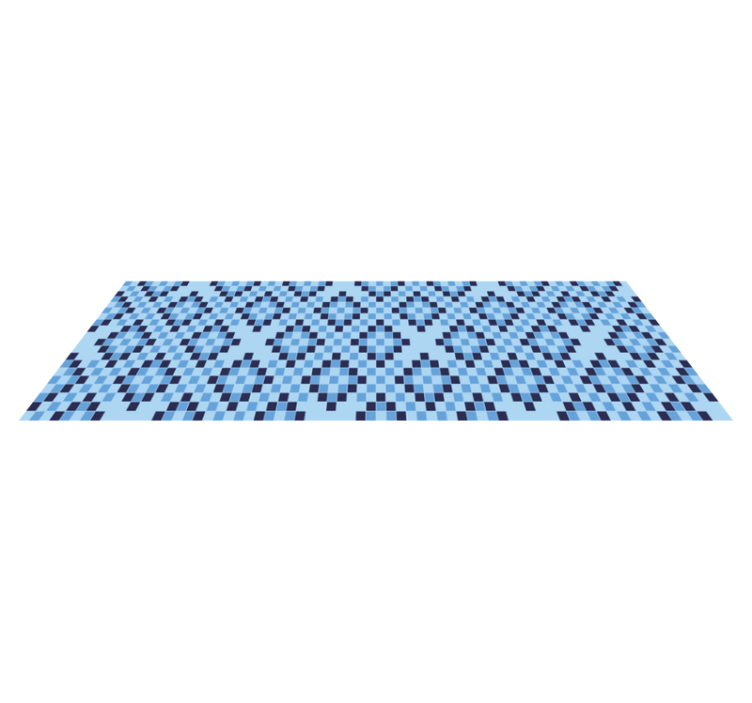 Geometrisch Blauw Pixel Patroon - TenStickers