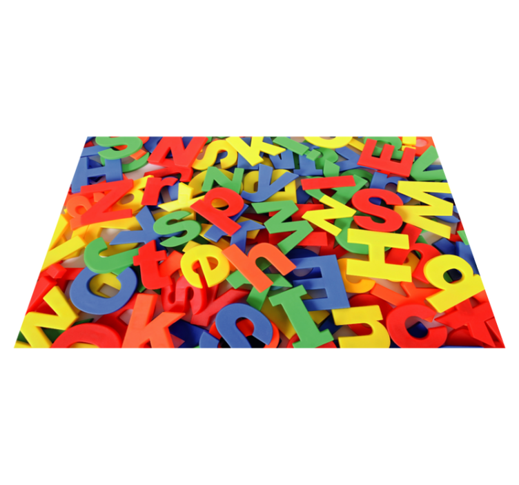 Alfabet puzzelspel vinyl tapijt alfabet - TenStickers