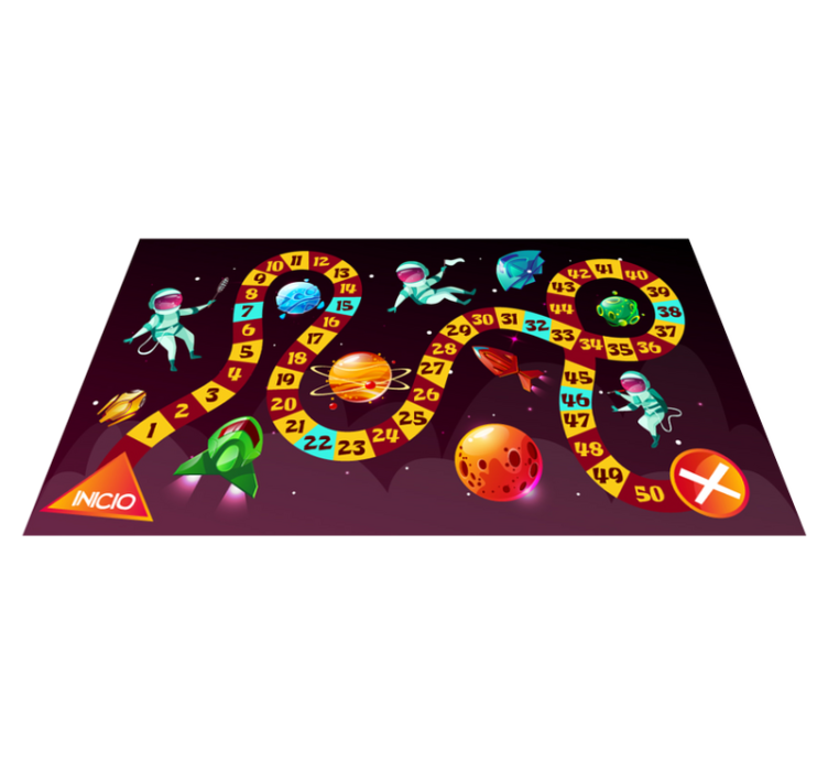Ruimte-avonturenspel vinyl tapijt spel - TenStickers