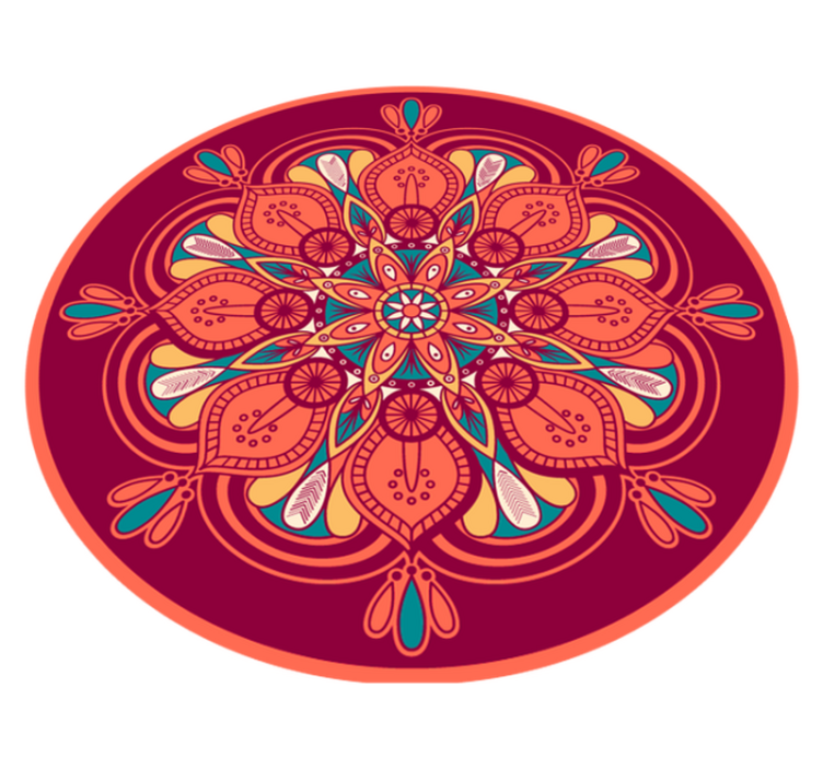 Vinyl tapijt mandala sierlijke mandala - TenStickers