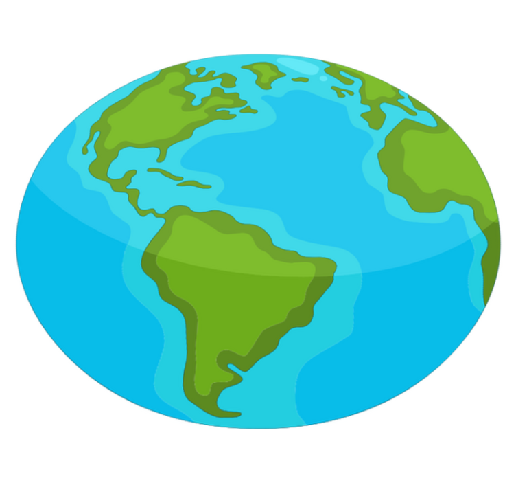 Onderwijzingswereldkaart vinyl tapijt wereldkaart - TenStickers