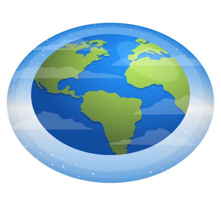 Circulaire cartografie vinyl tapijt wereldkaart - TenStickers