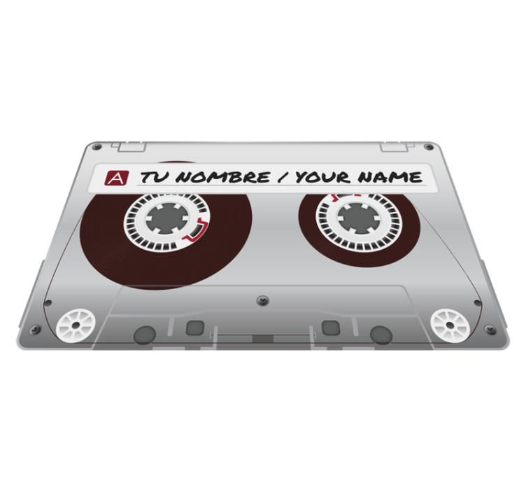 Gepersonaliseerde cassette vinyl tapijt met naam - TenStickers