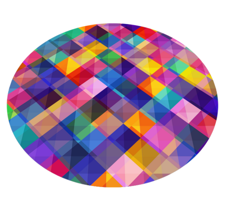 Kleurrijke geometrische cirkel vinyl tapijt geometrisch - TenStickers