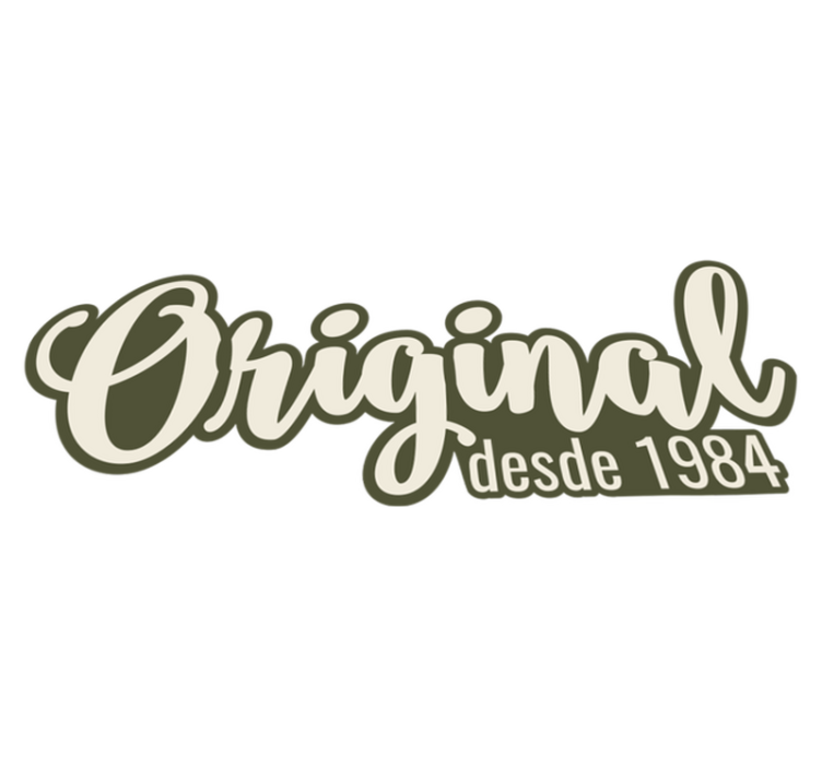 Origineel sinds 1984 vinyl tapijt zinnen en teksten - TenStickers