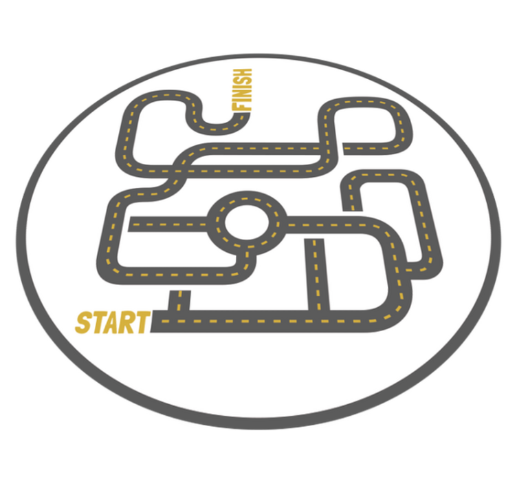 Wegavontuur vinyl tapijt spel - TenStickers