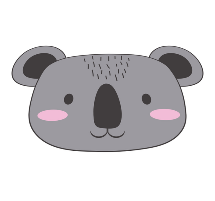 Koala-gezicht vinyl tapijt baby - TenStickers