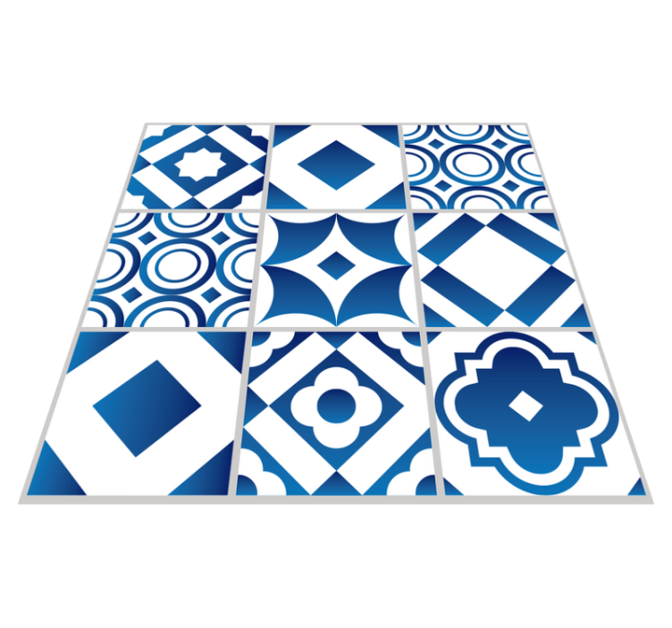 Elegante tegels vinyl keukenmat - TenStickers