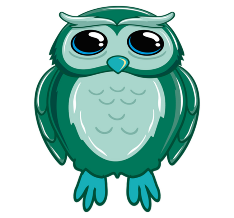 Cartoon uil illustratie vinyl tapijt kind - TenStickers