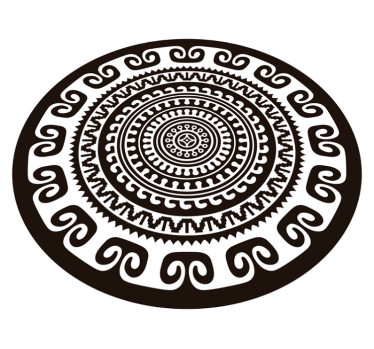 Vinyl tapijt mandala cirkel - TenStickers