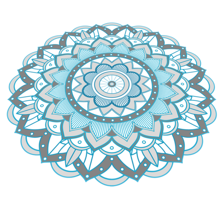 Vinyl tapijt mandala ingewikkelde mandala - TenStickers