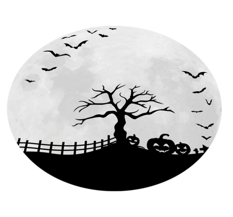 Vinyl tapijt halloween spookachtige halloween scene - TenStickers