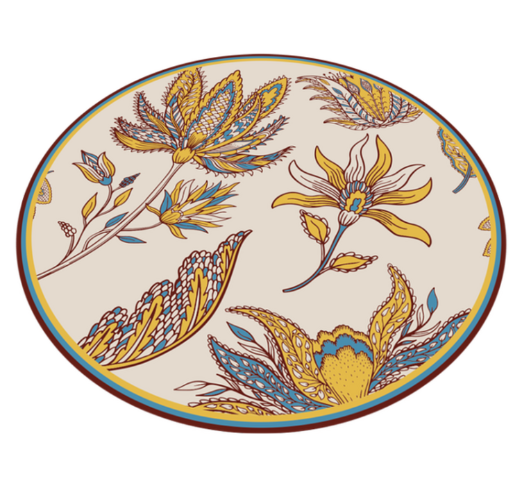 Sierlijke bloemige elegantie vinyl tapijt bloemen en planten - TenStickers