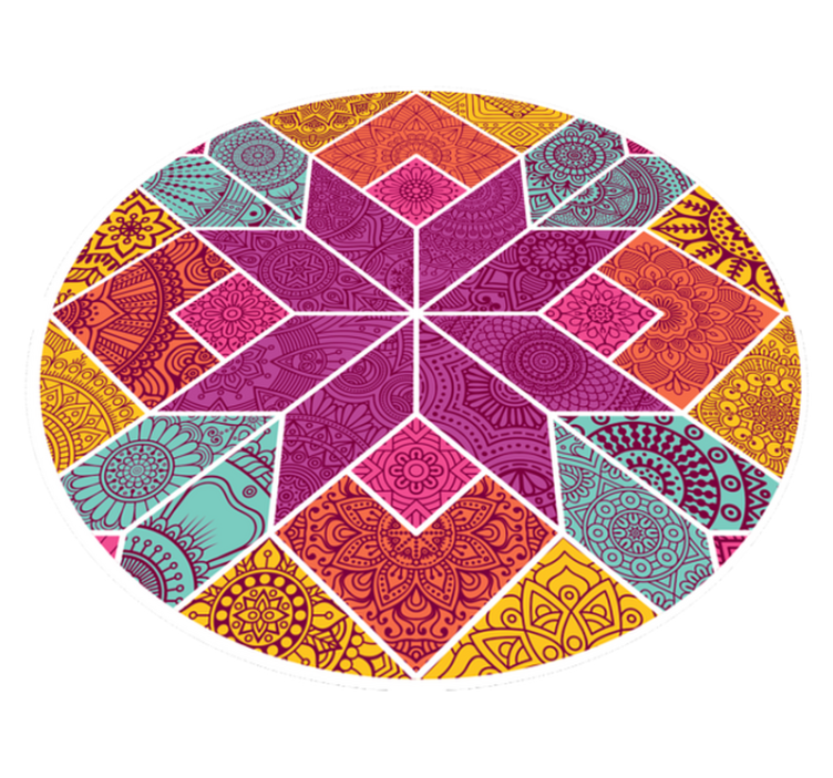 Vinyl tapijt mandala mandala complexiteit - TenStickers