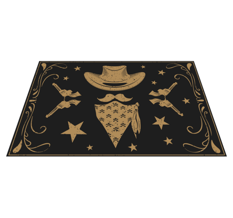 Cowboy-thema vinyl tapijt kind - TenStickers