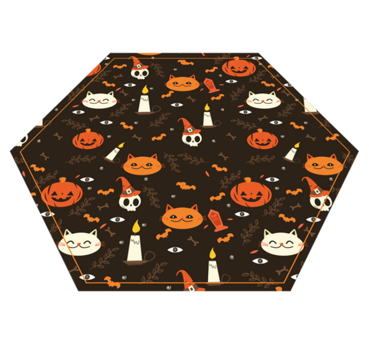 Vinyl tapijt halloween feestelijk halloween patroon - TenStickers