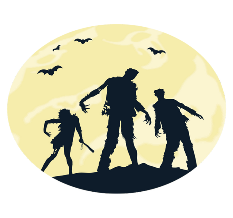 Vinyl tapijt halloween halloween silhouetten - TenStickers