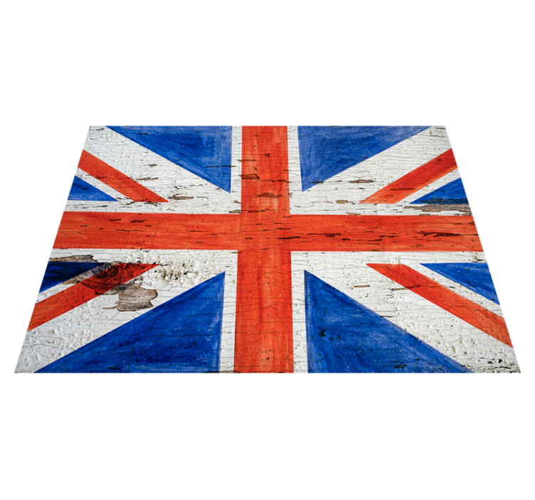 Noodlijdende union jack vinyl tapijt wereldkaart - TenStickers