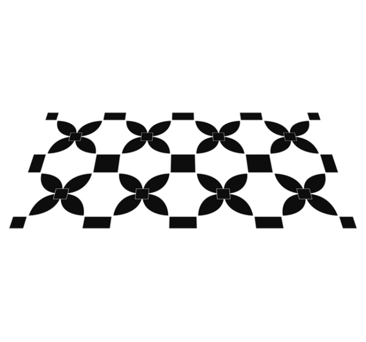 Monochrome tegels vinyl tapijt keuken - TenStickers