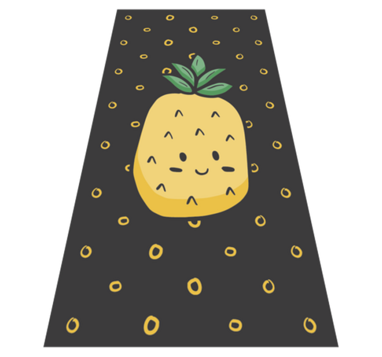 Vrolijke ananas vinyl tapijt kind - TenStickers