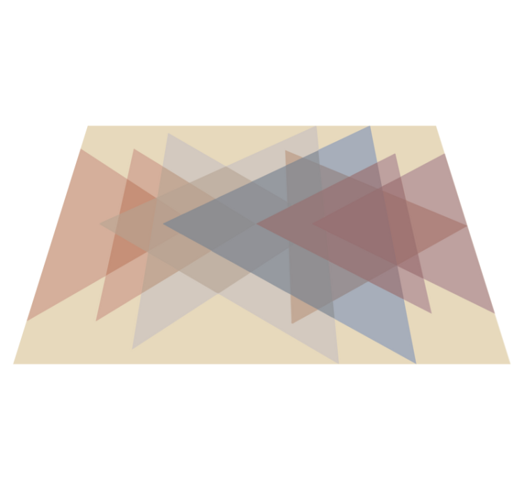 Geometrische overlapping vinyl tapijt geometrisch - TenStickers