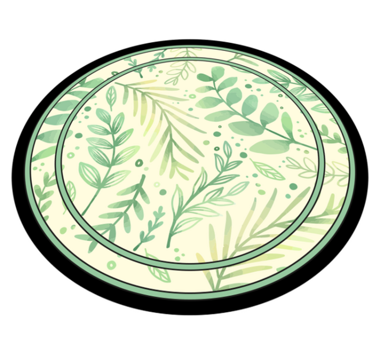 Botanisch motiefaccent vinyl tapijt bloemen en planten - TenStickers