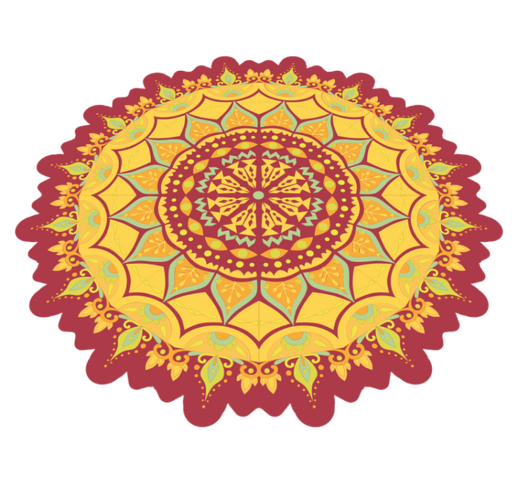 Vinyl tapijt mandala vloerkunst mandala - TenStickers