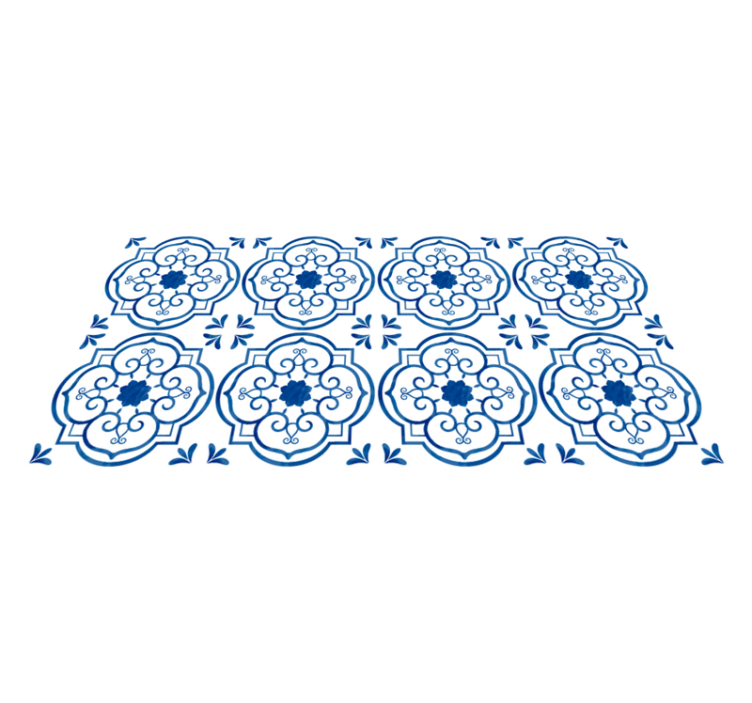 Sierlijk tegelmotief vinyl tapijt tegels - TenStickers