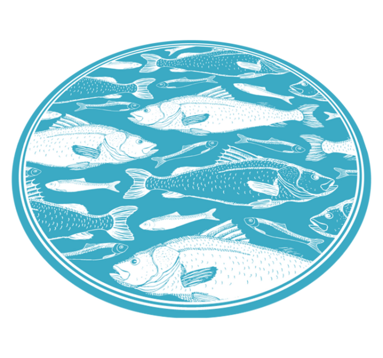 Motief van de waterfauna dieren vinyl tapijt - TenStickers