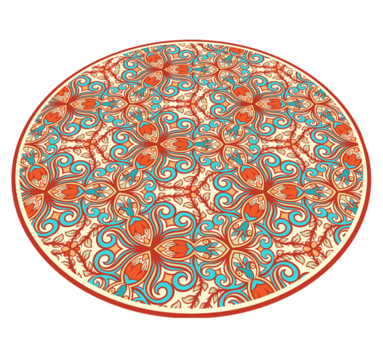 Sierlijk cirkelpatroon vinyl tapijt mandala - TenStickers