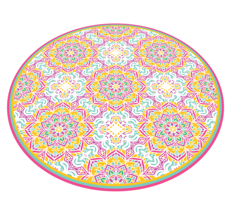 Vinyl tapijt mandala ronde mandala - TenStickers