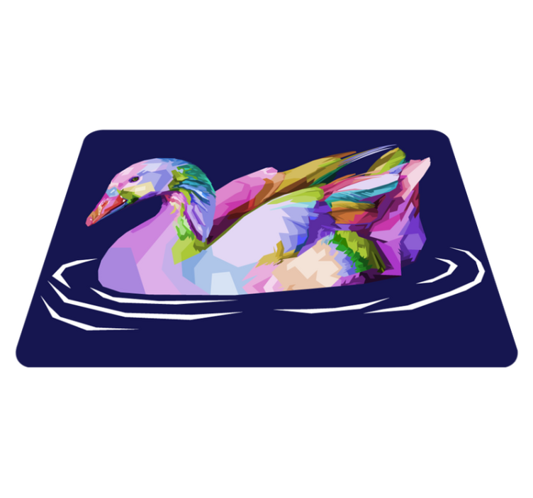 Abstracte eendkunst dieren vinyl tapijt - TenStickers