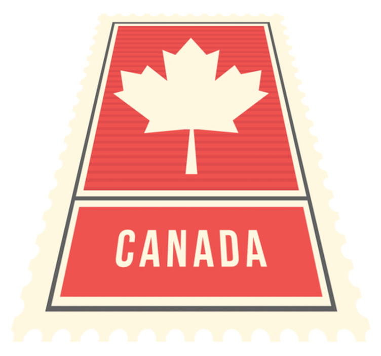 Canadese esdoornblad vinyl tapijt antiek - TenStickers