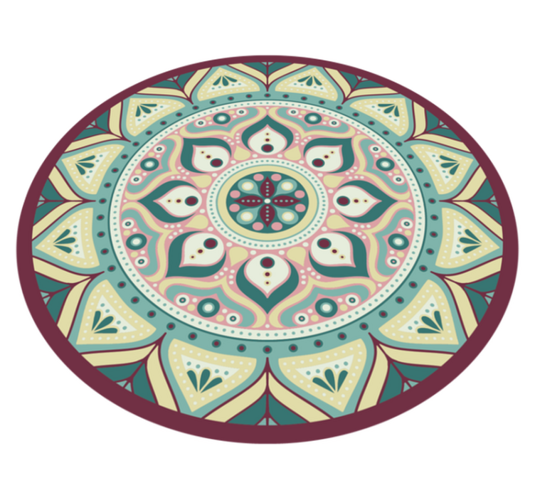 Vinyl tapijt mandala cirkelvormig ontwerp - TenStickers