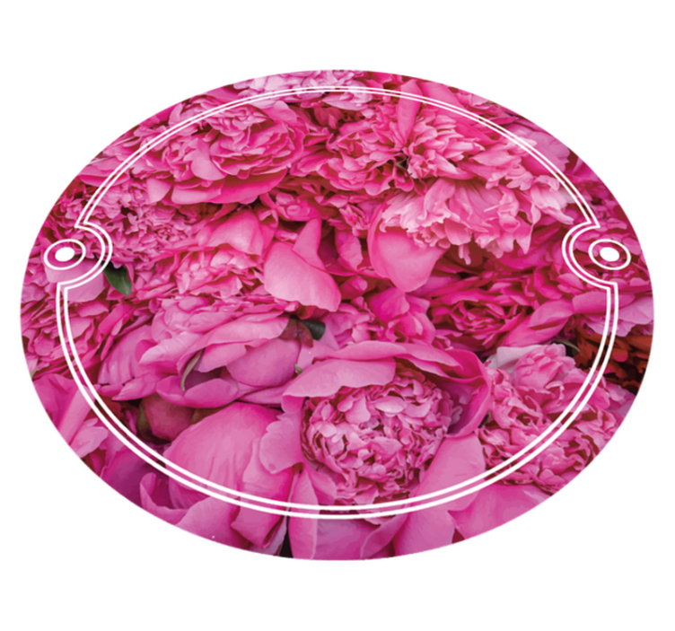 Vinyl tapijt bloemen en planten meditatieruimte - TenStickers