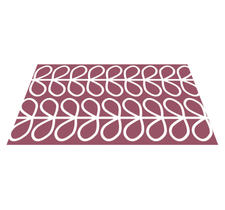 Abstract bladpatroon vinyl tapijt geometrisch - TenStickers