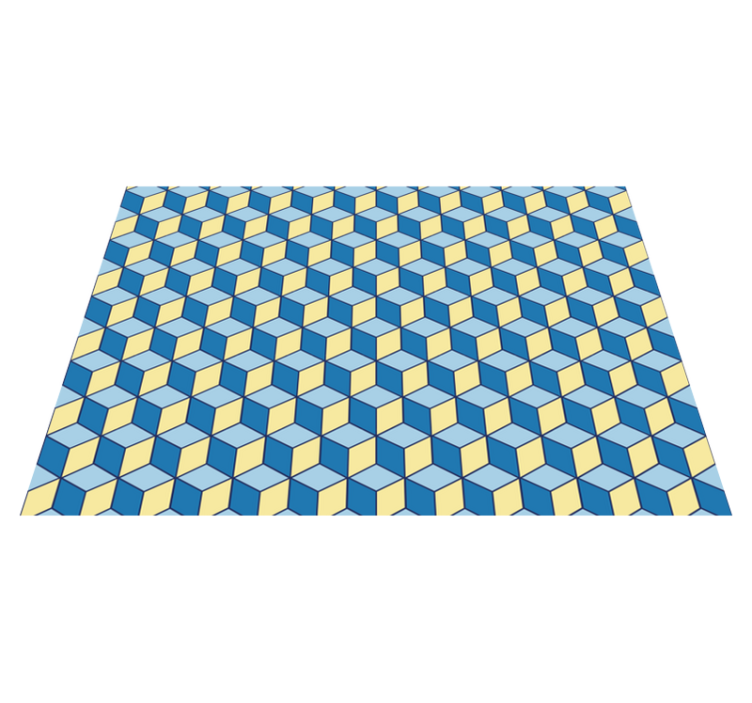 Vinyl tapijten voor in de eetkamer 3d effect geometrisch - TenStickers